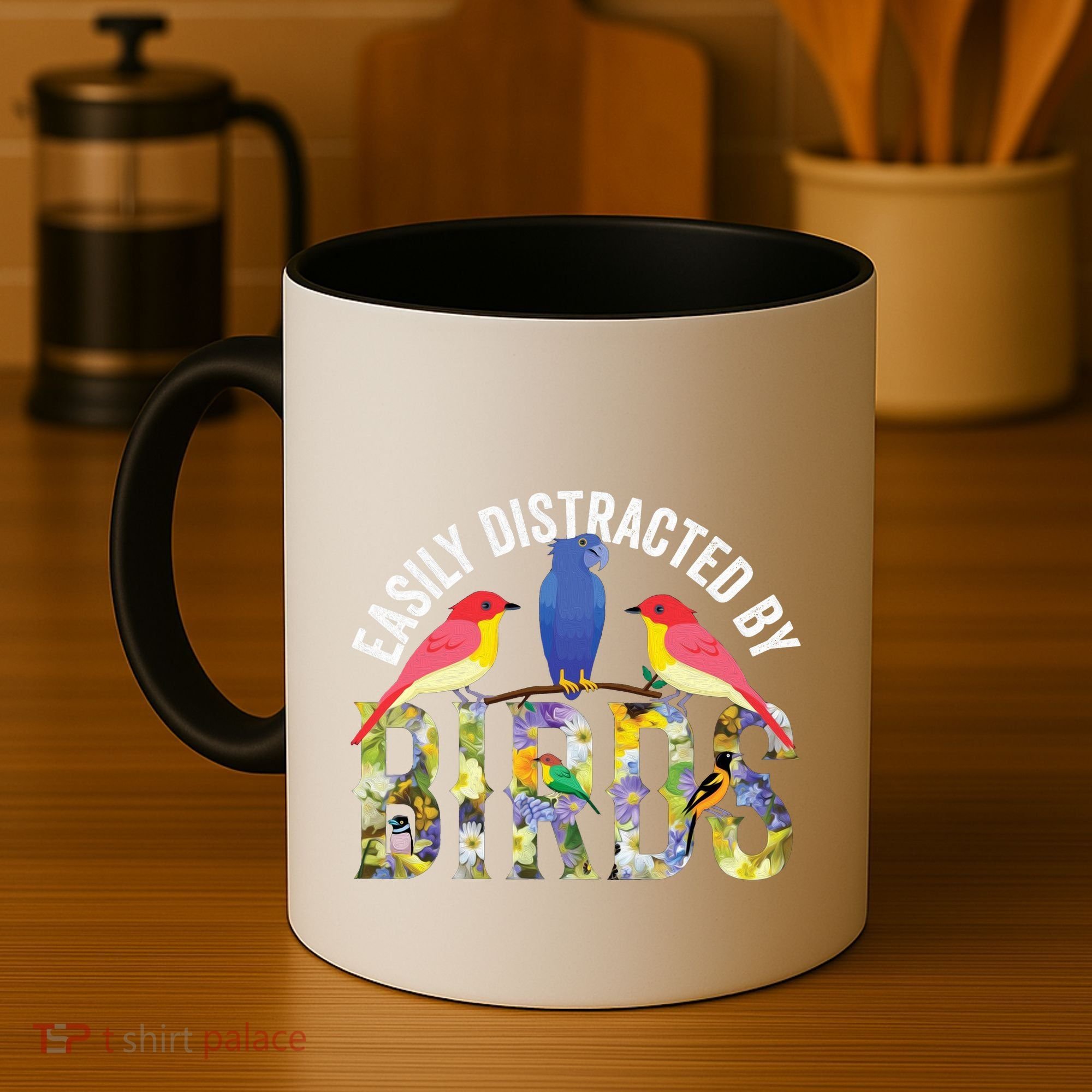 Easily Distracted By Birds Funny Bird Wtahers Coffee Mug