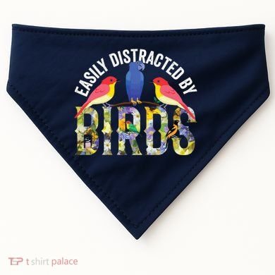 Easily Distracted By Birds Funny Bird Wtahers USA-Made Doggie Bandana