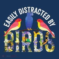 Easily Distracted By Birds Funny Bird Wtahers Long Sleeve Shirt thumb 2