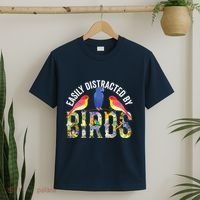 Easily Distracted By Birds Funny Bird Wtahers T-Shirt thumb 2