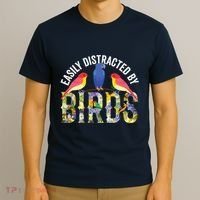 Easily Distracted By Birds Funny Bird Wtahers T-Shirt thumb 3