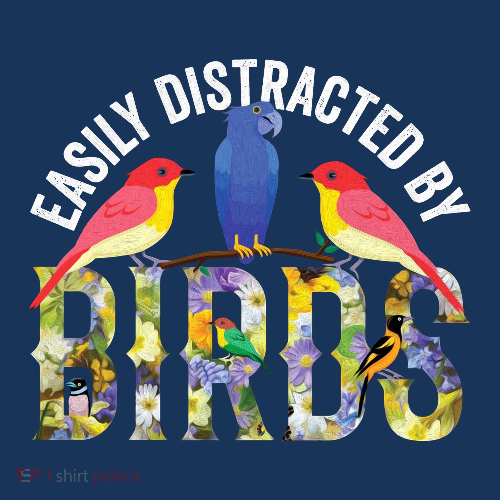 Easily Distracted By Birds Funny Bird Wtahers Coaster