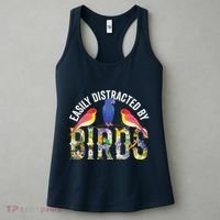 Easily Distracted By Birds Funny Bird Wtahers Women's Tank Top thumb 3