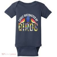 Easily Distracted By Birds Funny Bird Wtahers Baby Bodysuit thumb 0