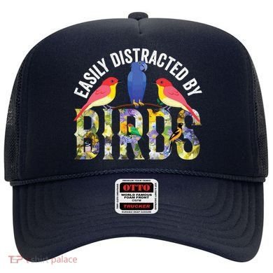 Easily Distracted By Birds Funny Bird Wtahers Hat