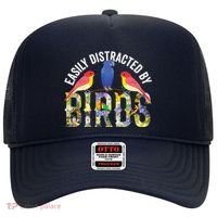 Easily Distracted By Birds Funny Bird Wtahers Hat thumb 0