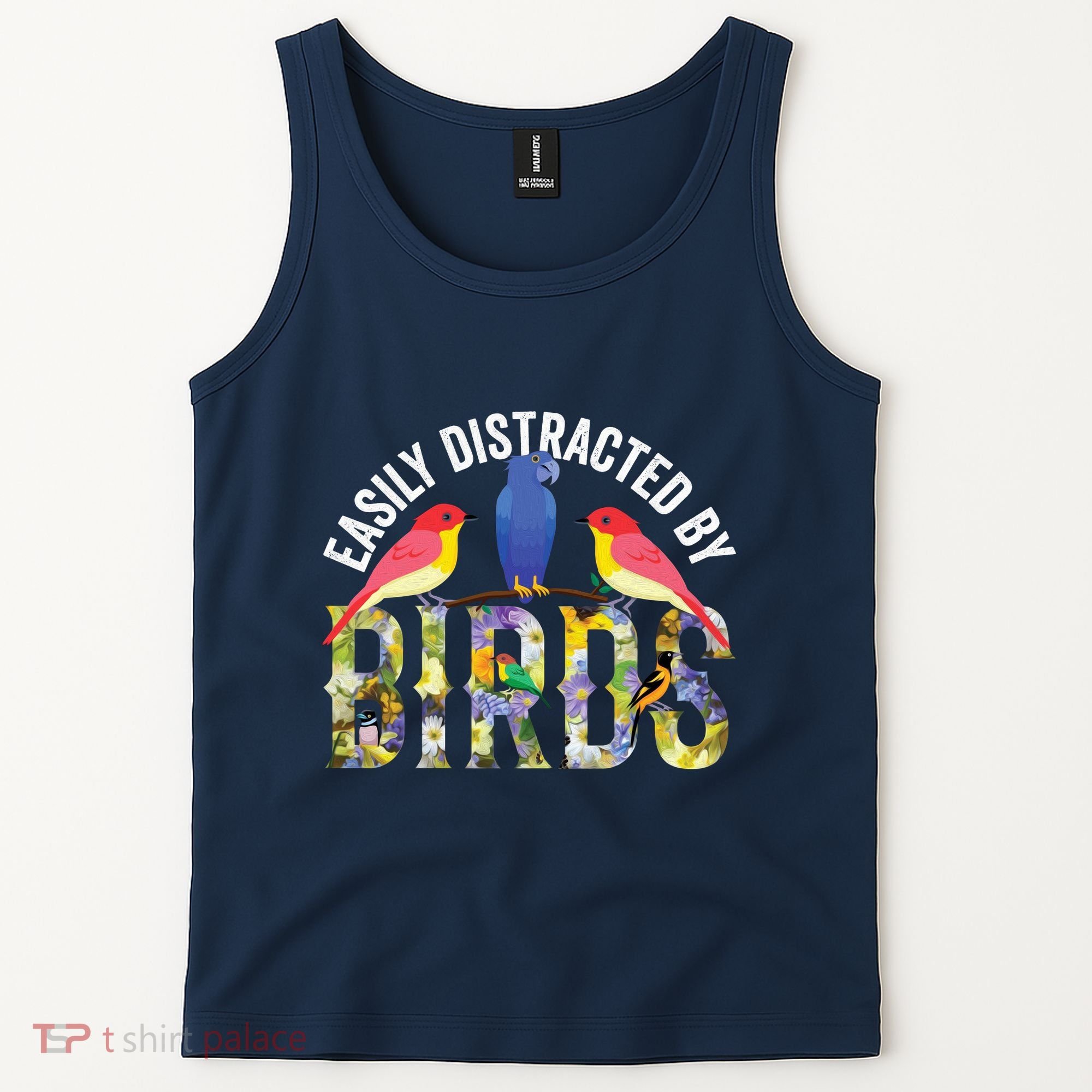 Easily Distracted By Birds Funny Bird Wtahers Tank Top