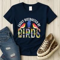 Easily Distracted By Birds Funny Bird Wtahers Women's T-Shirt thumb 3