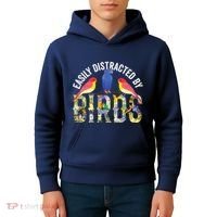 Easily Distracted By Birds Funny Bird Wtahers Kids Hoodie thumb 4