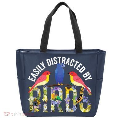 Easily Distracted By Birds Funny Bird Wtahers Tote Bag