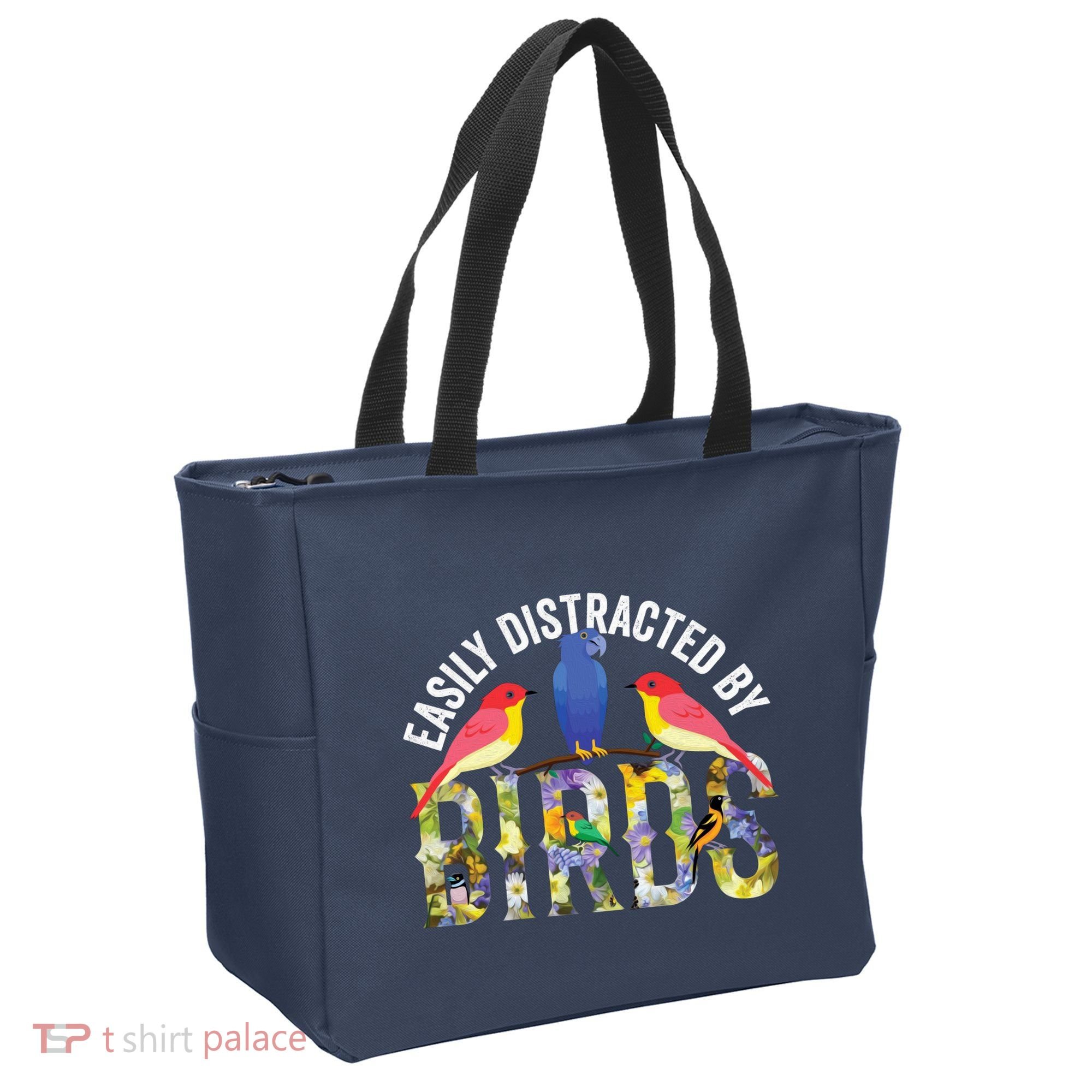Easily Distracted By Birds Funny Bird Wtahers Tote Bag