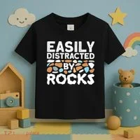 Easily Distracted By Rock Vintage Toddler T-Shirt thumb 3