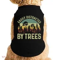 Easily Distracted By Trees Funny Tree Planting Trees Doggie Tank thumb 0