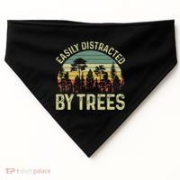 Easily Distracted By Trees Funny Tree Planting Trees USA-Made Doggie Bandana thumb 0