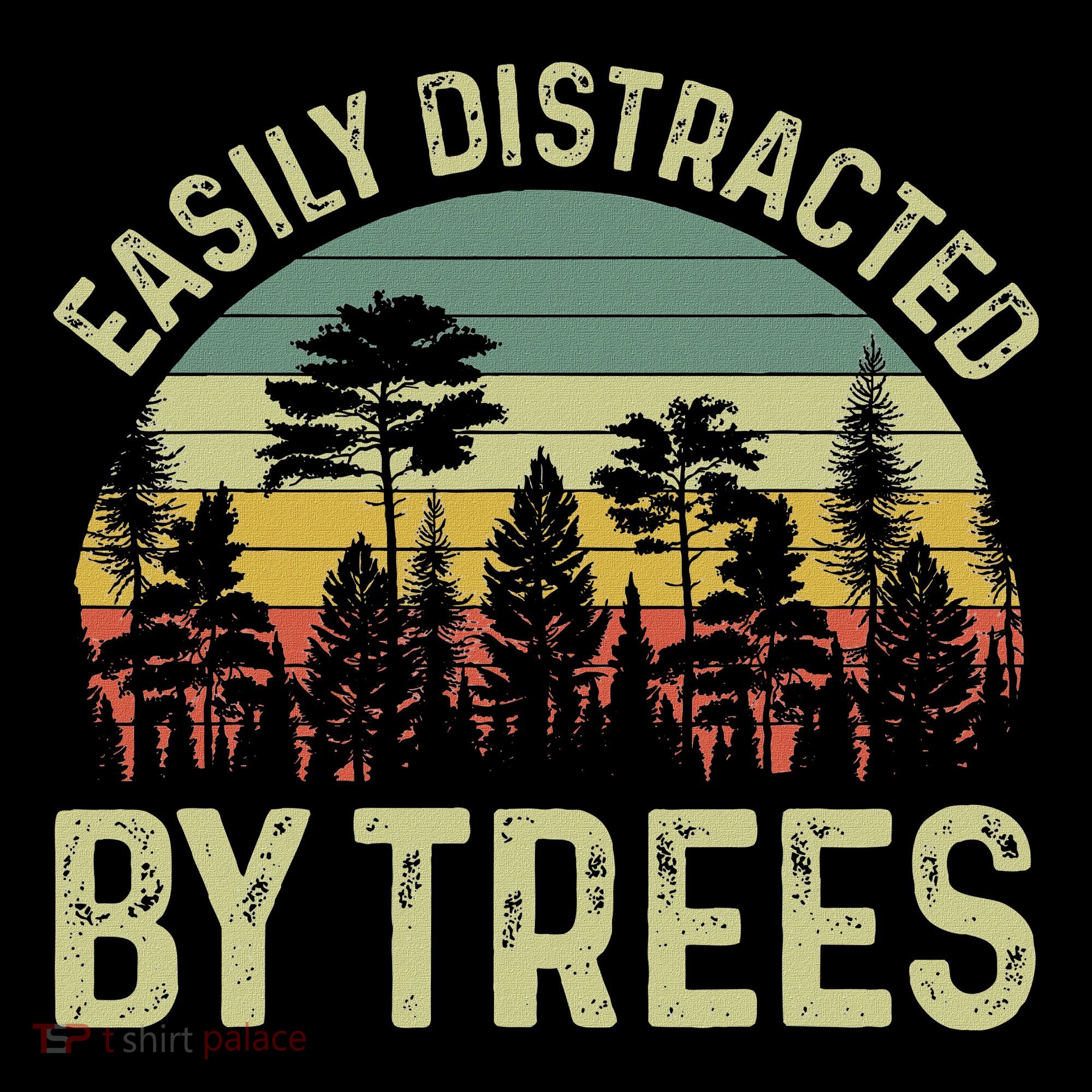 Easily Distracted By Trees Funny Tree Planting Trees Hoodie