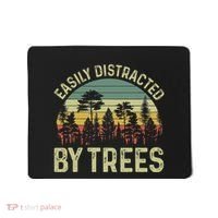 Easily Distracted By Trees Funny Tree Planting Trees Mousepad thumb 0