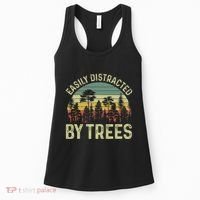 Easily Distracted By Trees Funny Tree Planting Trees Women's Tank Top thumb 0