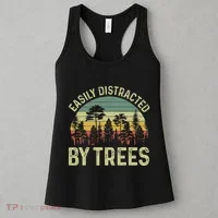 Easily Distracted By Trees Funny Tree Planting Trees Women's Tank Top thumb 3