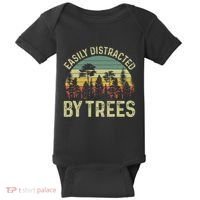 Easily Distracted By Trees Funny Tree Planting Trees Baby Bodysuit thumb 0