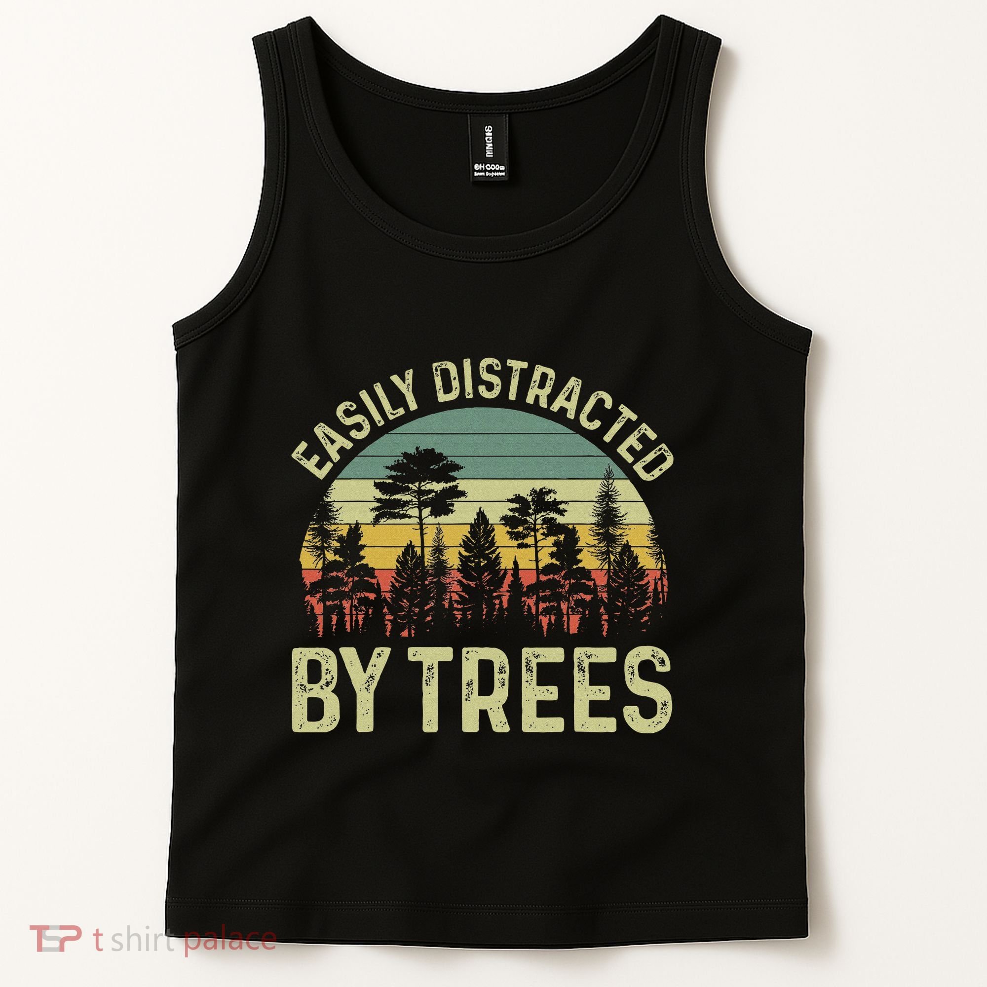 Easily Distracted By Trees Funny Tree Planting Trees Tank Top