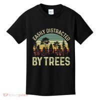 Easily Distracted By Trees Funny Tree Planting Trees Kids T-Shirt thumb 0