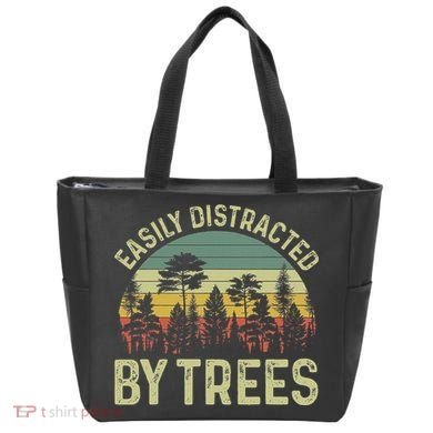 Easily Distracted By Trees Funny Tree Planting Trees Tote Bag