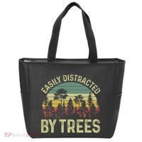 Easily Distracted By Trees Funny Tree Planting Trees Tote Bag thumb 0