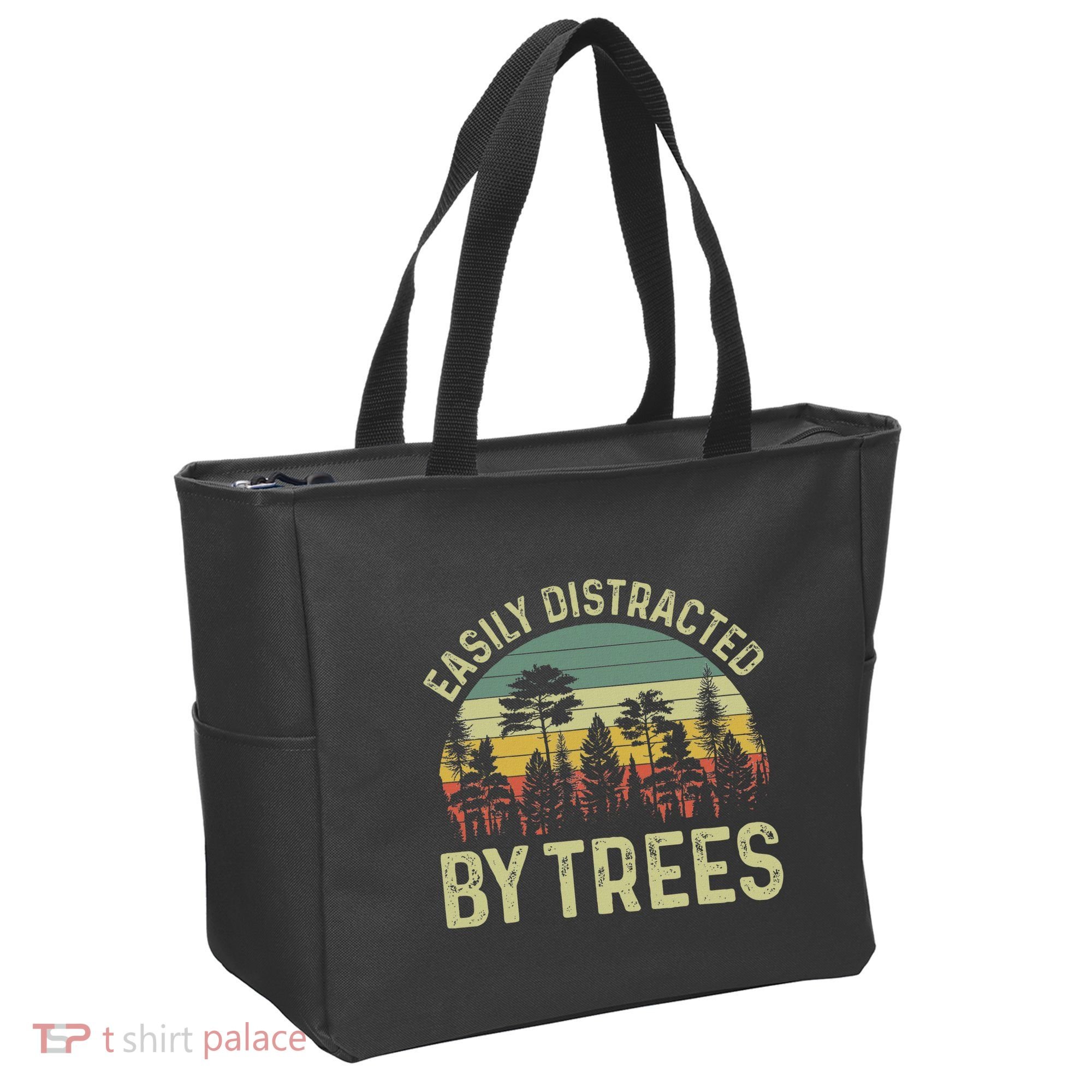 Easily Distracted By Trees Funny Tree Planting Trees Tote Bag