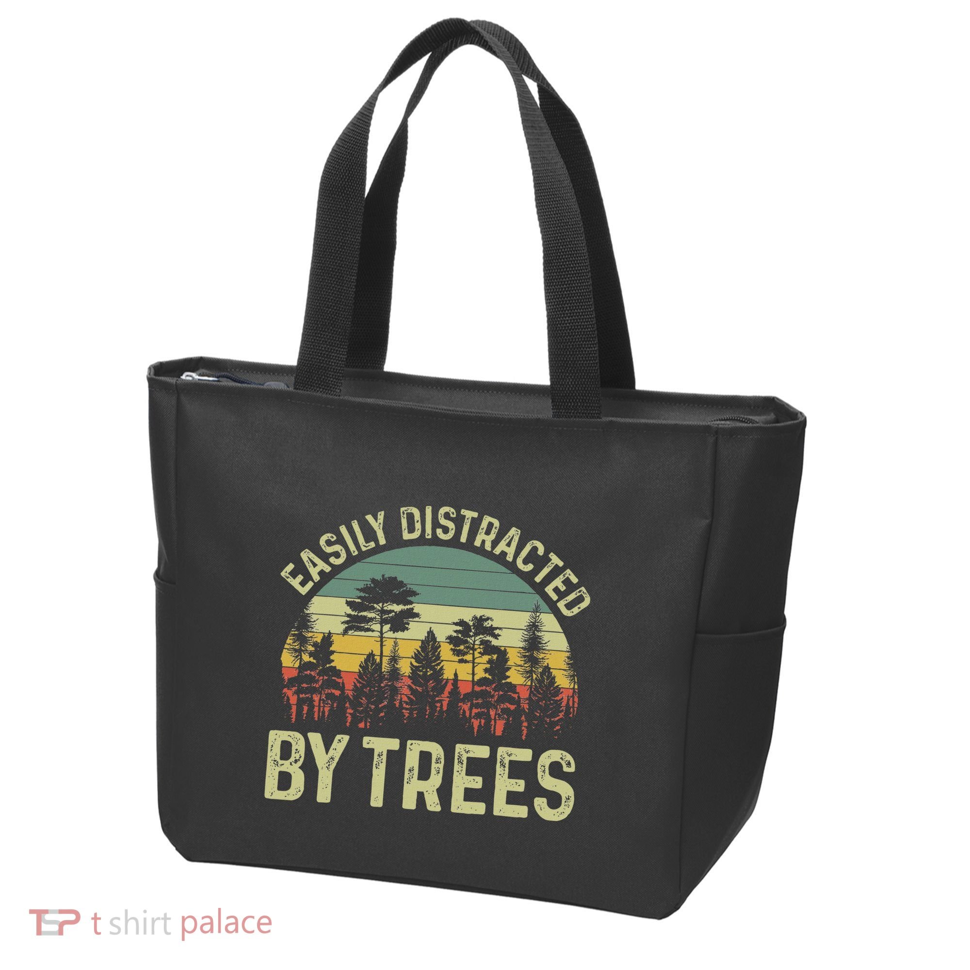 Easily Distracted By Trees Funny Tree Planting Trees Tote Bag
