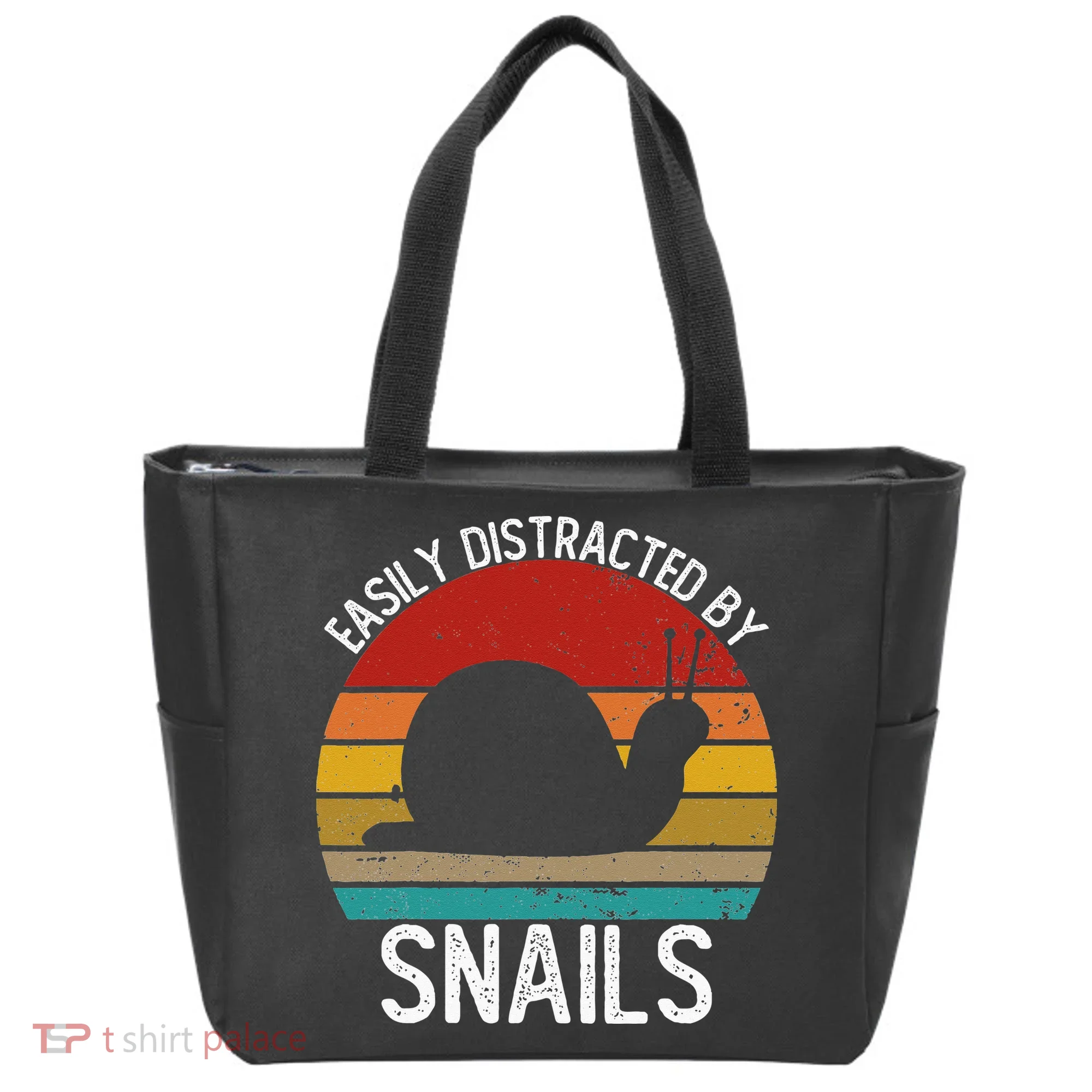 Easily Distracted By Snails Shirts Vintage Snail Tote Bag