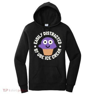 Easily Distracted By Ube Ice Cream Ube Ice Cream Lover Women's Hoodie