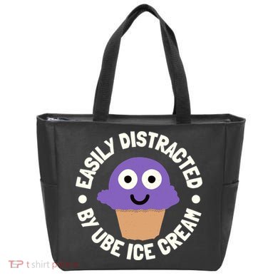 Easily Distracted By Ube Ice Cream Ube Ice Cream Lover Tote Bag