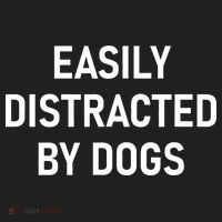 Easily Distracted By Dogs Funny Jokes Sarcastic Beanie thumb 2