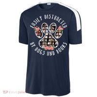 Easily Distracted By Dogs And Books Animal Book Lover Gift Sport-Tek Competitor United Soccer Jersey thumb 2
