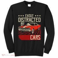Easily Distracted By Cars Classic Muscle Car Guy Car Lover Sweatshirt thumb 0