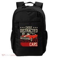 Easily Distracted By Cars Classic Muscle Car Guy Car Lover Backpack thumb 0