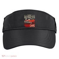 Easily Distracted By Cars Classic Muscle Car Guy Car Lover Adult Drive Performance Visor thumb 0