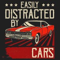 Easily Distracted By Cars Classic Muscle Car Guy Car Lover Adult Drive Performance Visor thumb 2