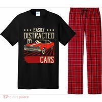 Easily Distracted By Cars Classic Muscle Car Guy Car Lover Pajama Set thumb 0