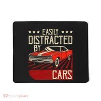 Easily Distracted By Cars Classic Muscle Car Guy Car Lover Mousepad thumb 0