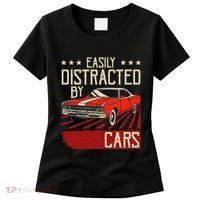 Easily Distracted By Cars Classic Muscle Car Guy Car Lover Women's T-Shirt thumb 0