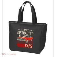 Easily Distracted By Cars Classic Muscle Car Guy Car Lover Tote Bag thumb 3