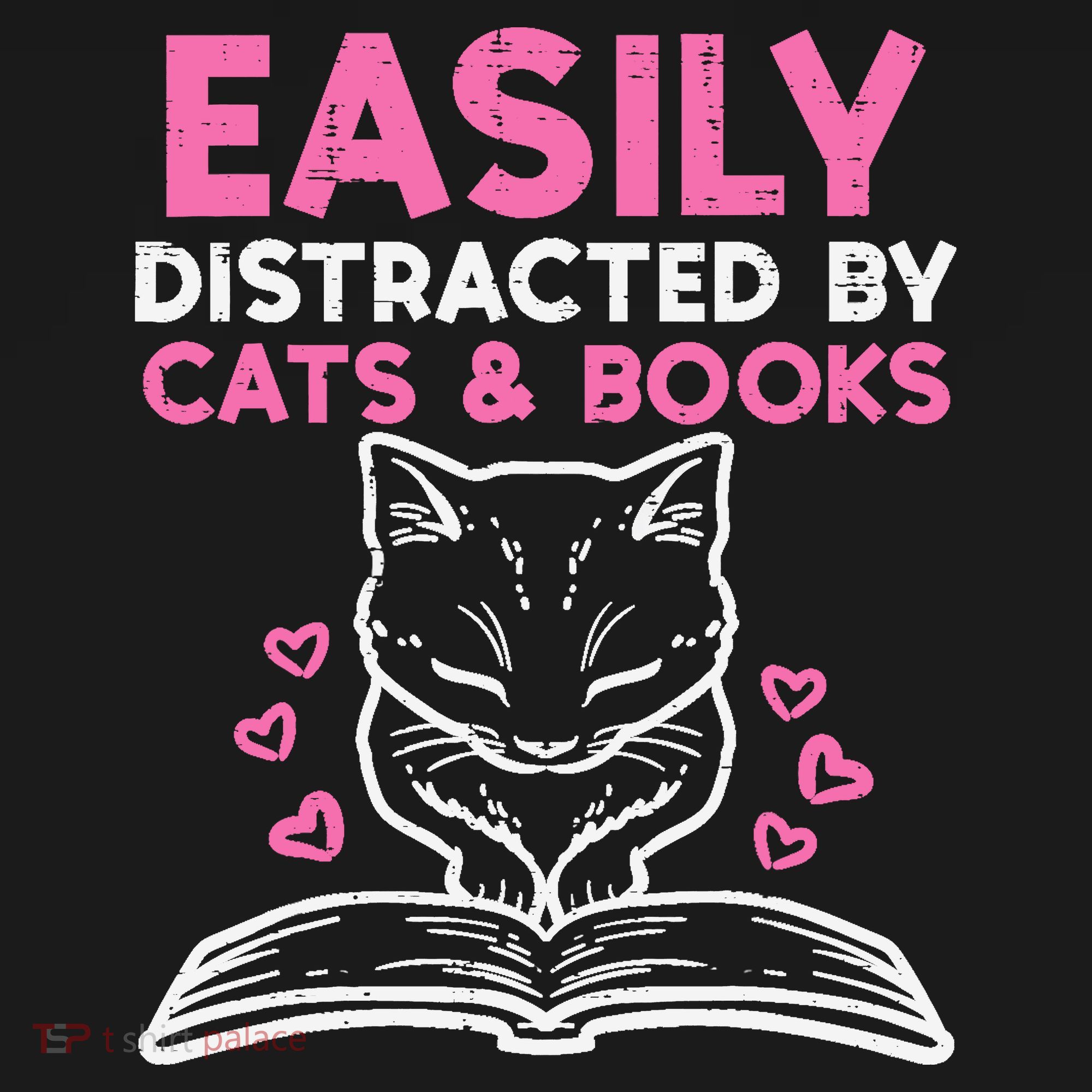Easily Distracted By Cats Books Bookworm Wo Girl Backpack