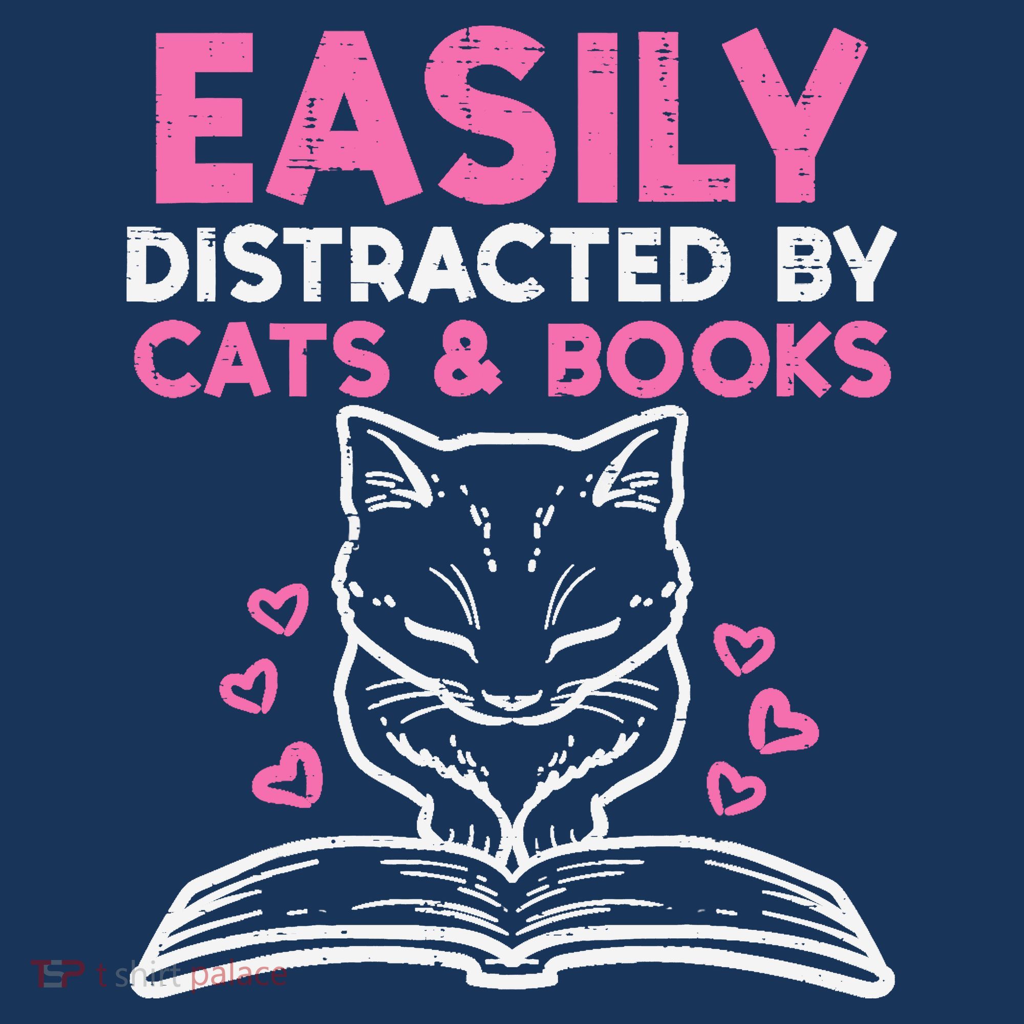 Easily Distracted By Cats Books Bookworm Wo Girl Long Sleeve Shirt