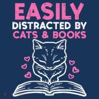 Easily Distracted By Cats Books Bookworm Wo Girl Bucket Hat thumb 4