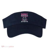 Easily Distracted By Cats Books Bookworm Wo Girl Visor thumb 0
