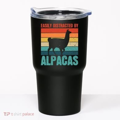 Easily Distracted By Alpacas Design For An Alpaca Fan Tumbler