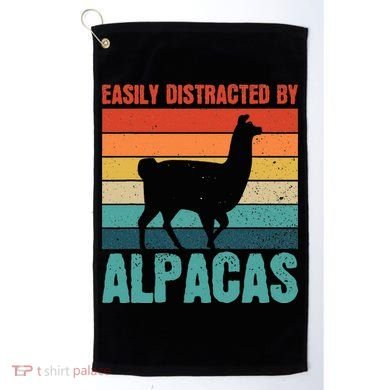 Easily Distracted By Alpacas Design For An Alpaca Fan Golf Towel