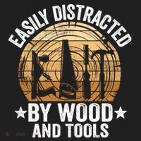 Easily Distracted By Wood And Tools Funny Woodworking Tumbler thumb 3