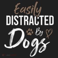 Easily Distracted By Dogs mom Saying Pet Lover Women's Sweatshirt thumb 2